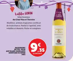 Hyper U Pacherenc du vic-bilh aop blanc moelleux soupcon de givre 2021 offre