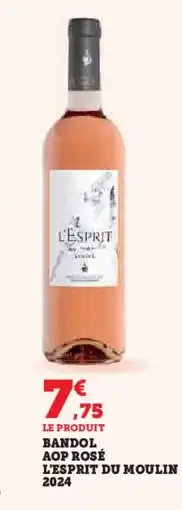 Hyper U Bandol aop rosé l'esprit du moulin 2024 offre
