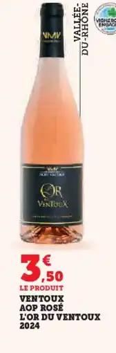 Hyper U Ventoux aop rosé l'or du ventoux 2024 offre