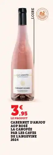 Hyper U Cabernet d'anjou aop rosé la canopée par les caves de l'angevine 2024 offre