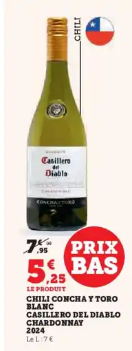 Hyper U Chili concha y toro blanc casillero del diablo chardonnay offre