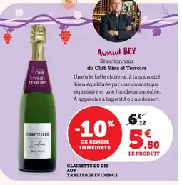 Hyper U Clairette de die aop tradition évidence offre
