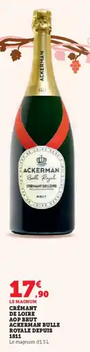 Hyper U Crémant de loire aop brut ackerman bulle royale depuis 1811 offre