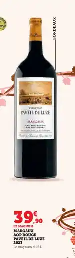 Hyper U Margaux aop rouge paveil de luze 2023 offre