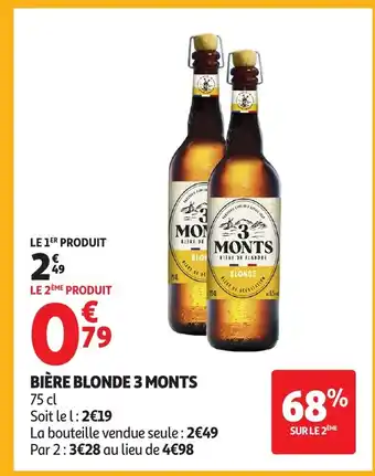 Auchan 3 MONTS Bière blonde offre