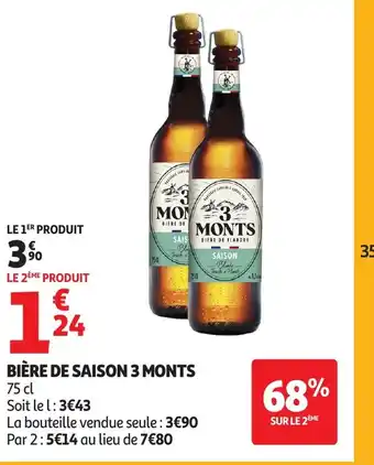Auchan 3 MONTS Bière de saison offre