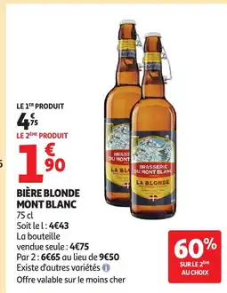Auchan MONT BLANC Bière blonde offre
