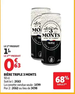 Auchan TRIPLE 3 MONTS Bière offre