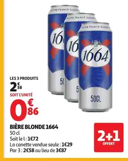 Auchan 1664 Bière blonde offre