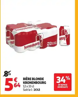 Auchan KRONENBOURG Bière blonde offre