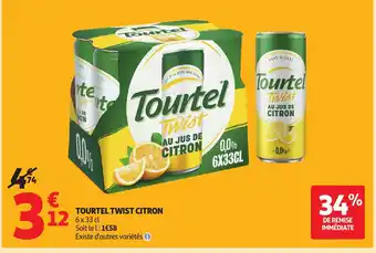 Auchan TOURTEL TWIST Citron offre