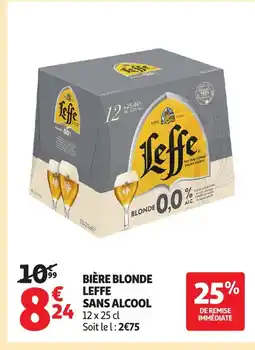 Auchan Bière blonde leffe sans alcool offre