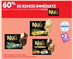 Auchan NUII Sur la gamme des glaces offre