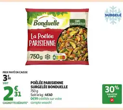 Auchan BONDUELLE Poélée parisienne surgelée offre