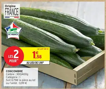 Intermarché Express Concombre offre