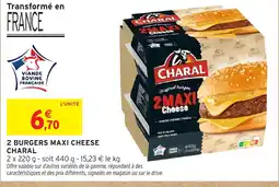 Intermarché Express CHARAL 2 Burgers maxi cheese offre