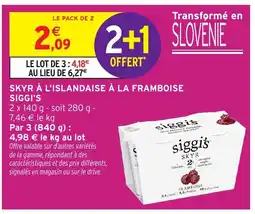 Intermarché Express SIGGI'S Skyr à l'islandaise à la framboise offre