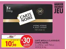 Intermarché Express CARTE NOIRE Café moulu classique offre