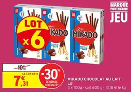 Intermarché Express LU Mikado chocolat au lait offre