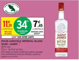 Intermarché Express SAINT JAMAES Rhum agricole impérial blanc offre