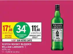 Intermarché Express WILLIAM LAWSON'S Scotch whisky blended offre
