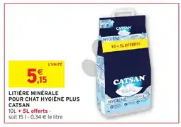 Intermarché Express CATSAN Litière minérale pour chat hygiène plus offre
