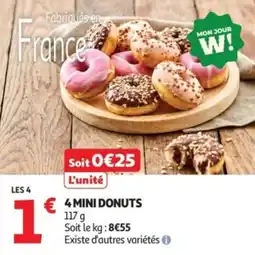 Auchan Supermarché 4 mini donuts offre