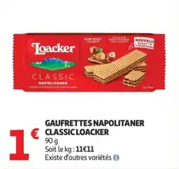 Auchan Supermarché Gaufrettes napolitaner classic loacker offre