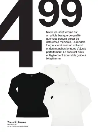 Zeeman Tee-shirt femme offre