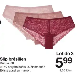 Zeeman Slip brésilien offre