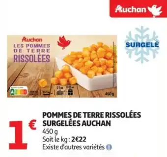 Auchan Supermarché Pommes de terre rissolées surgelées auchan offre