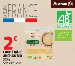 Auchan Supermarché Comté râpé auchan bio offre