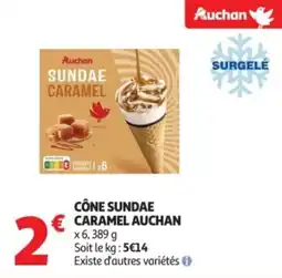 Auchan Supermarché Cône sundae caramel auchan offre
