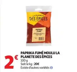 Auchan Supermarché Paprika fumé moulu la planete des épices offre