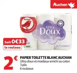 Auchan Supermarché Papier toilette blanc auchan offre