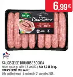 Match SOCOPA Saucisse de toulouse offre