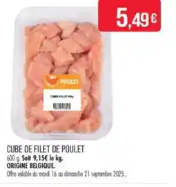 Match Cube de filet de poulet offre