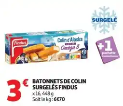 Auchan Supermarché Batonnets de colin surgelés findus offre