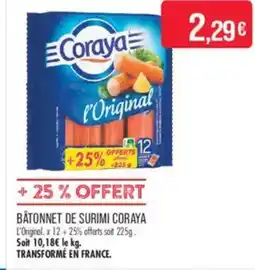 Match CORAYA Bâtonnet de surimi offre