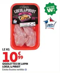 Auchan Supermarché Gigolettes de lapin loeul & piriot offre