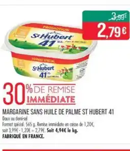 Match ST HUBERT 41 Margarine sans huile de palme offre