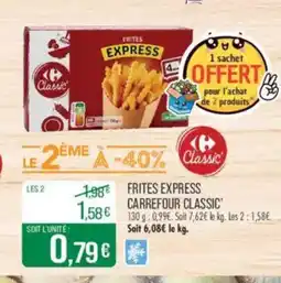 Match CARREFOUR CLASSIC Frites express offre