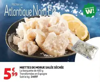 Auchan Supermarché Miettes de morue salée séchée offre