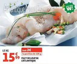 Auchan Supermarché Filet de loup de l'atlantique offre