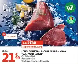 Auchan Supermarché Longe de thon albacore filière auchan cultivons le bon offre