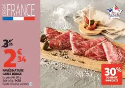 Auchan Supermarché Pavés nature label rouge offre