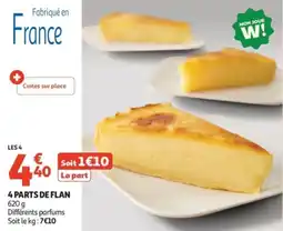 Auchan Supermarché 4 parts de flan offre
