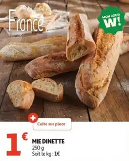 Auchan Supermarché Mie dinette offre