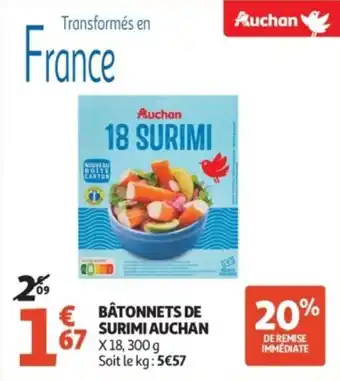 Auchan Supermarché Bâtonnets de surimi auchan offre