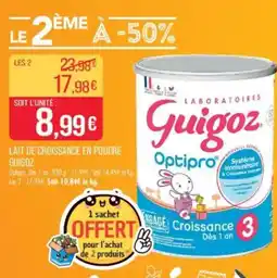 Match GUIGOZ Lait de croissance en poudre offre